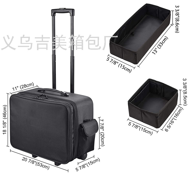 Trade Cosmetic Case Cosmetic Bag Universal Wheel Trolley Case Large Capacity Suitcase Beauty Hairdressing Toolbox Can Be