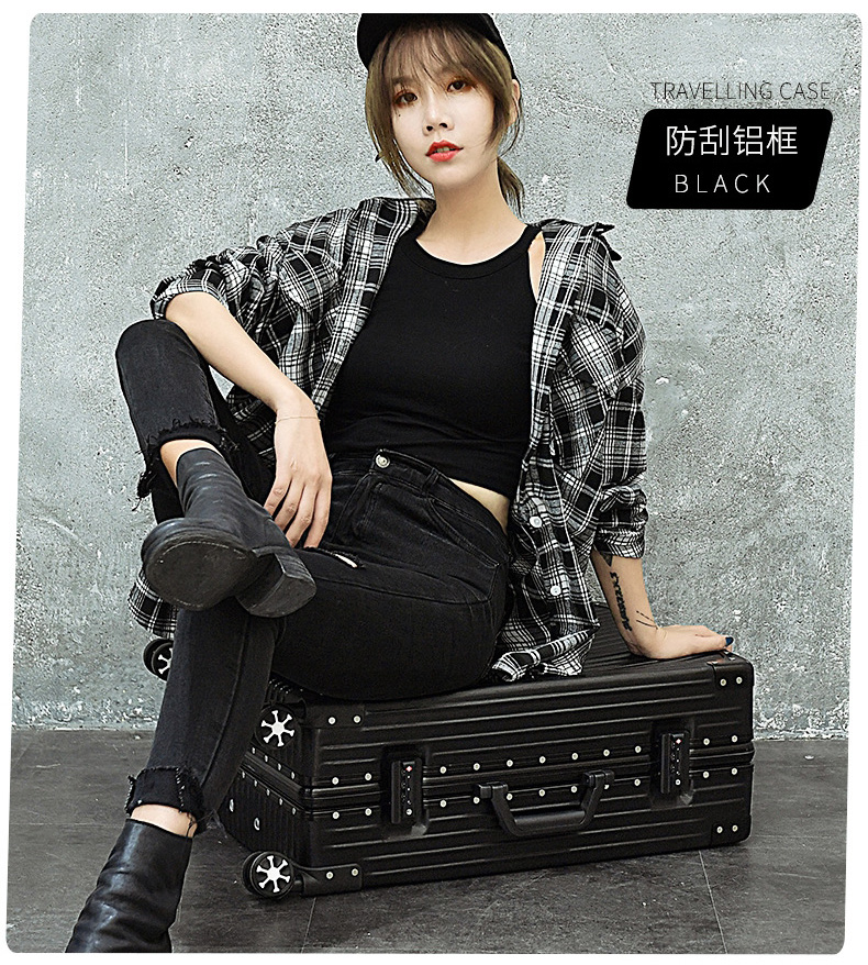 Net red tide kyle male small suitcase pull rod suitcase female kyle wanxiang wheel cipher box 20 inches 807
