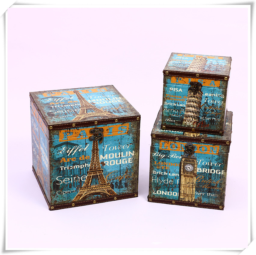 European-Style Retro Suitcase Storage Box Wooden Box Vintage Travel Props Leather Suitcase Distressed Creative Ornaments European-Style Retro Suitcase Storage Box Wooden Box Vintage Travel Props Leather Suitcase Distressed Creative Ornaments