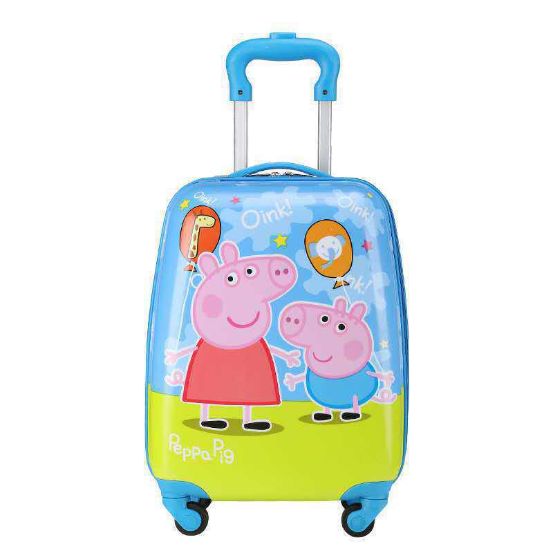 Factory Supply 18-Inch Children&#039;s Cartoon Trolley Case Luggage Gift Suitcase Set Square Four-Wheel Cartoon Suitcase