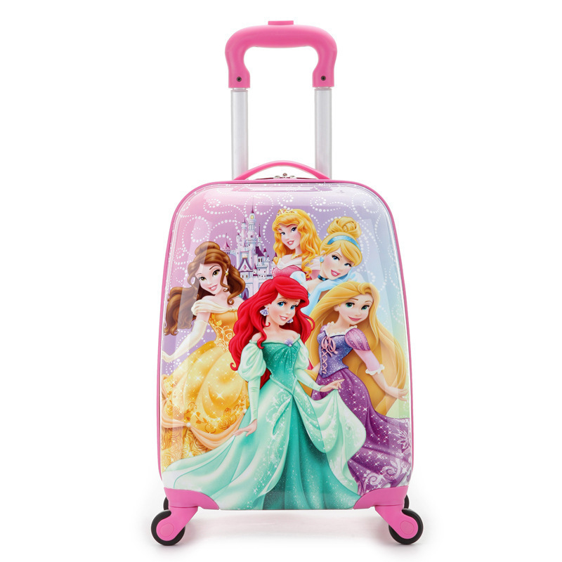 Factory Supply 18-Inch Children&#039;s Cartoon Trolley Case Luggage Gift Suitcase Set Square Four-Wheel Cartoon Suitcase