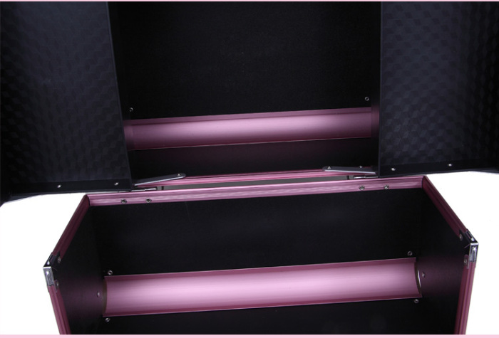 Fashion Korea aluminum cosmetic case lock button ladies suitcase bag