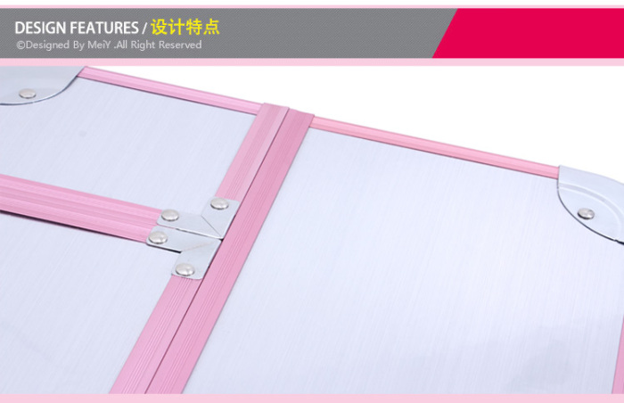 Fashion Korea aluminum cosmetic case lock button ladies suitcase bag