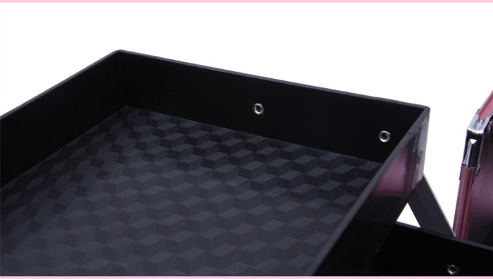 Fashion Korea aluminum cosmetic case lock button ladies suitcase bag