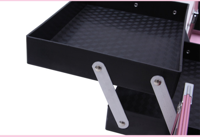 Fashion Korea aluminum cosmetic case lock button ladies suitcase bag