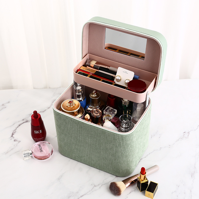 Korean Style Cosmetic Case Cosmetic Bag Travel Storage Suitcase Single Open Cosmetic Case Makeup Fixing Box Custom Wholesale
