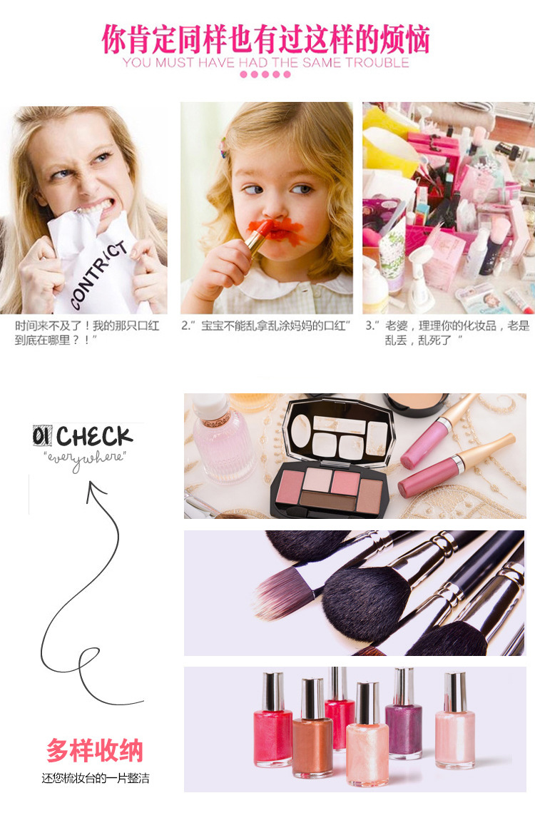 Korean Style Cosmetic Case Cosmetic Bag Travel Storage Suitcase Single Open Cosmetic Case Makeup Fixing Box Custom Wholesale