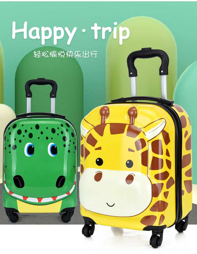 Children's Trolley Case Customized 18-Inch Universal Wheel Children's Luggage and Suitcase 3D 3D Universal Wheel Cartoon Luggage