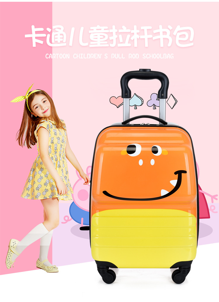 Children's Trolley Case Customized 18-Inch Universal Wheel Children's Luggage and Suitcase 3D 3D Universal Wheel Cartoon Luggage