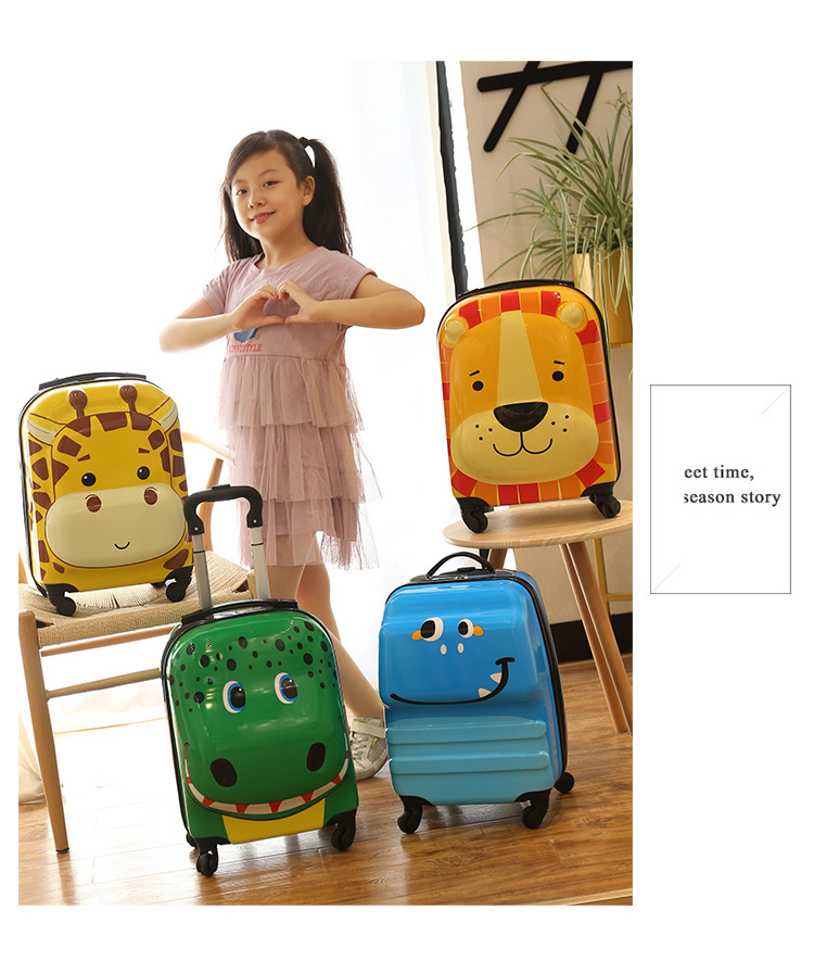 Children's Trolley Case Customized 18-Inch Universal Wheel Children's Luggage and Suitcase 3D 3D Universal Wheel Cartoon Luggage