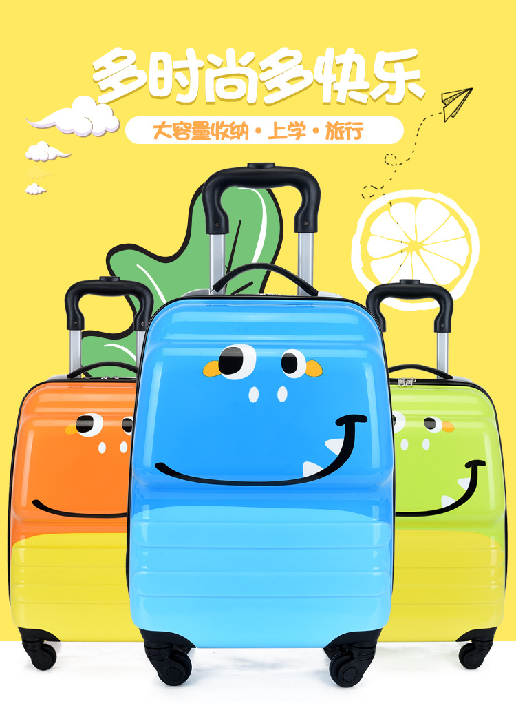 Children's Trolley Case Customized 18-Inch Universal Wheel Children's Luggage and Suitcase 3D 3D Universal Wheel Cartoon Luggage