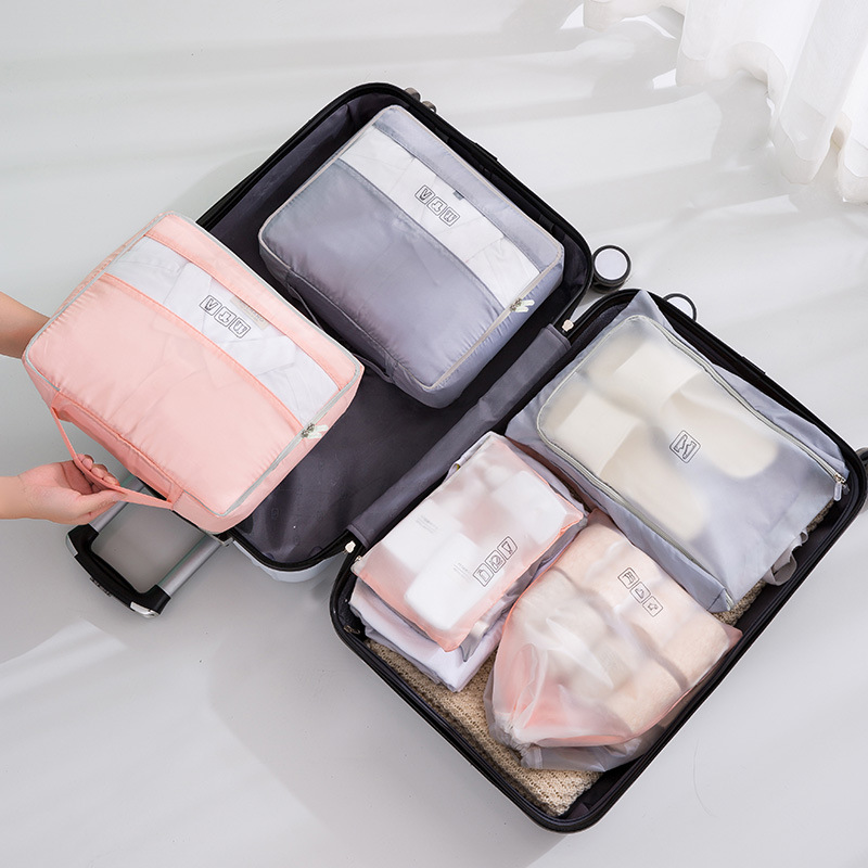 New Travel Large Capacity Storage Bag Home Classification Multifunction Storage Bag Travel Suitcase Four-Piece Set