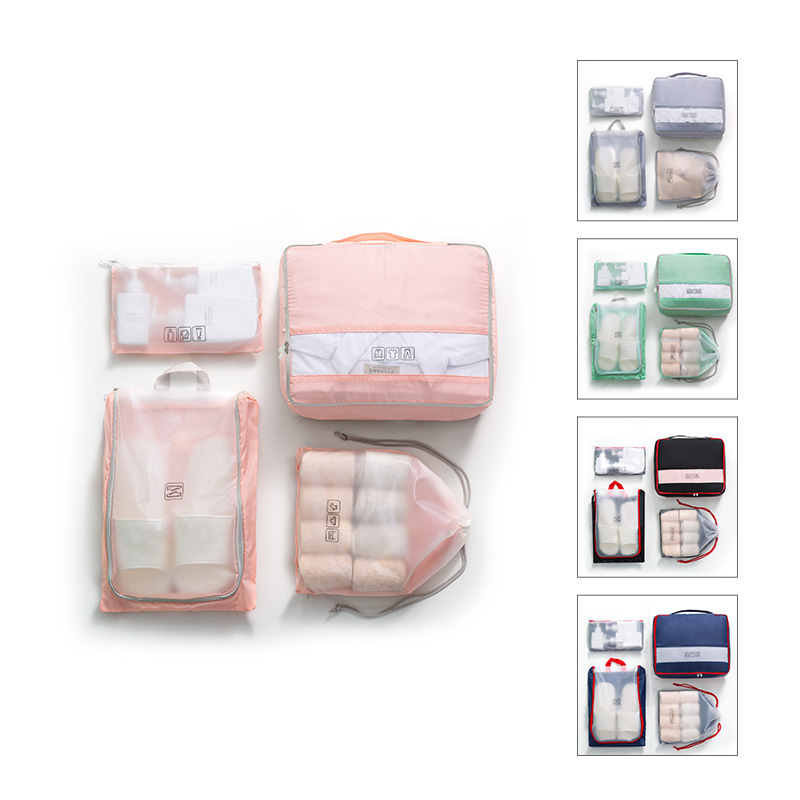 New Travel Large Capacity Storage Bag Home Classification Multifunction Storage Bag Travel Suitcase Four-Piece Set
