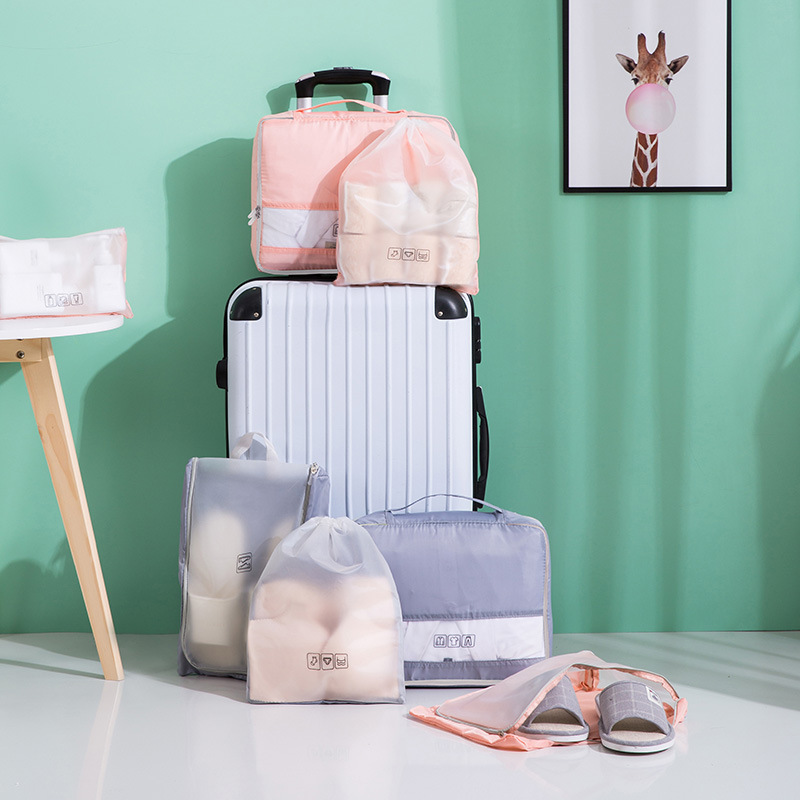 New Travel Large Capacity Storage Bag Home Classification Multifunction Storage Bag Travel Suitcase Four-Piece Set