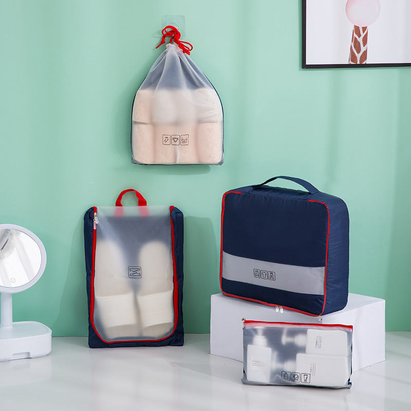 New Travel Large Capacity Storage Bag Home Classification Multifunction Storage Bag Travel Suitcase Four-Piece Set