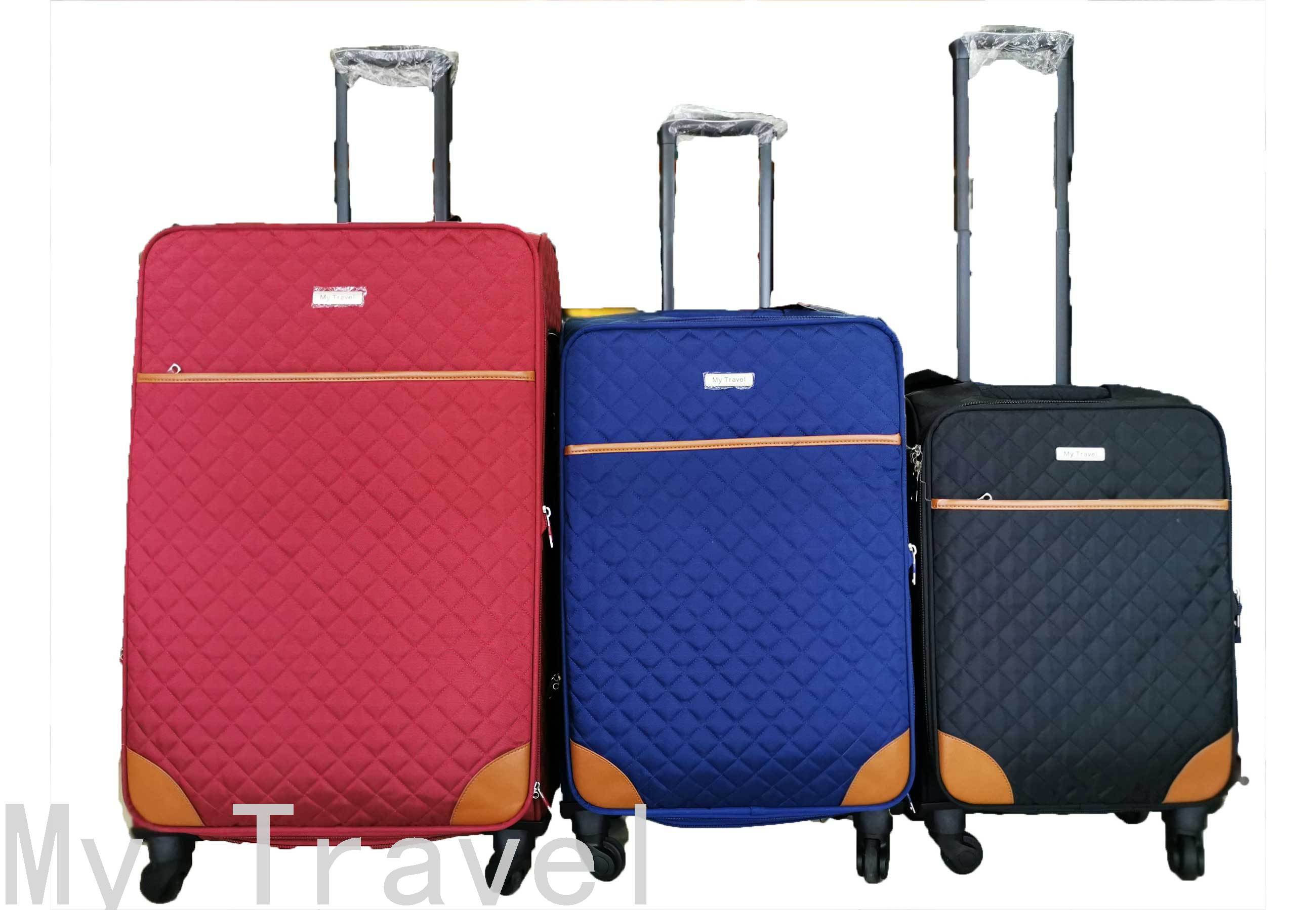 Luggage Password Suitcase Luggage Fabric Zipper Suitcase Three-Piece Trolley Case
