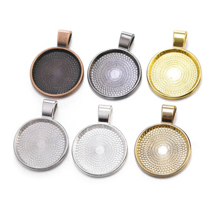 Alloy Decoration Accessories Diy20mm round Time Stone Alloy Base Support Necklace Pendant Ornament Factory Wholesale Alloy Decoration Accessories Diy20mm round Time Stone Alloy Base Support Necklace Pendant Ornament Factory Wholesale