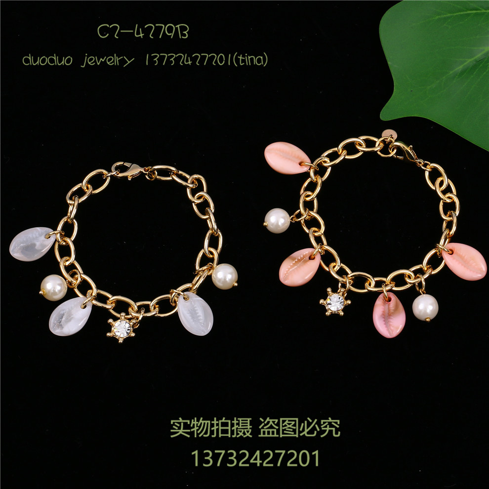 A Lot of Ornament Natural Stone Bracelet Simple Wild Alloy Thick Straps Bracelet Girls Fashion Ornament