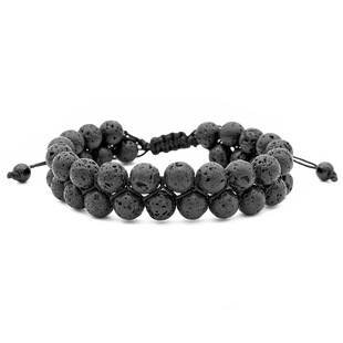 2020 Cross-Border Seven-Pulse Wheel Alloy Ornament Volcanic Rock Aromatherapy Beaded Bracelet Stone Yoga Bracelet