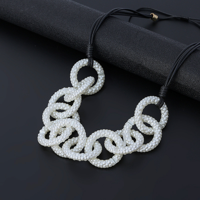 2021 Autumn and Winter New Necklace European and American Retro Natural Stone High-Grade Tassel Sweater Chain Ladies Alloy Long Necklace