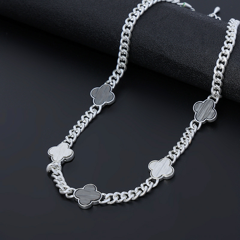 2021 Autumn and Winter New Necklace European and American Retro Natural Stone High-Grade Tassel Sweater Chain Ladies Alloy Long Necklace