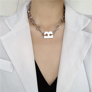 Foreign Trade Retro Moon Alloy Sweater Chain European and American Style Jewelry Natural Stone Crystal Necklace for Women Amazon Ornament