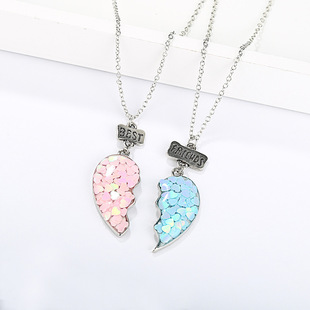 Foreign Trade Retro Moon Alloy Sweater Chain European and American Style Jewelry Natural Stone Crystal Necklace for Women Amazon Ornament
