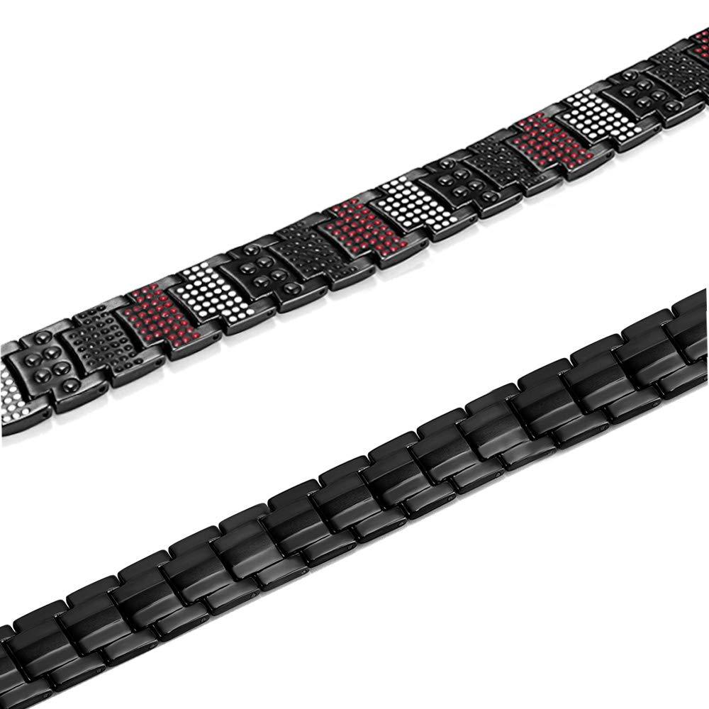Pure Titanium Alloy Bracelet Wholesale Factory European and American 591 Elements Four-in-One Negative Ion Magnetic Germanium Stone Bracelet Men