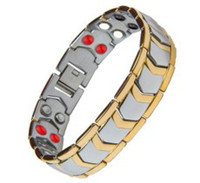 Pure Titanium Alloy Bracelet Wholesale Factory European and American 591 Elements Four-in-One Negative Ion Magnetic Germanium Stone Bracelet Men
