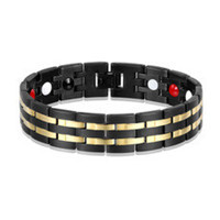 Pure Titanium Alloy Bracelet Wholesale Factory European and American 591 Elements Four-in-One Negative Ion Magnetic Germanium Stone Bracelet Men