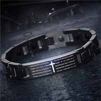 Pure Titanium Alloy Bracelet Wholesale Factory European and American 591 Elements Four-in-One Negative Ion Magnetic Germanium Stone Bracelet Men