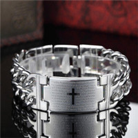 Pure Titanium Alloy Bracelet Wholesale Factory European and American 591 Elements Four-in-One Negative Ion Magnetic Germanium Stone Bracelet Men
