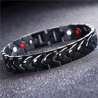Pure Titanium Alloy Bracelet Wholesale Factory European and American 591 Elements Four-in-One Negative Ion Magnetic Germanium Stone Bracelet Men