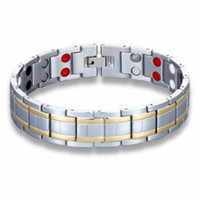 Pure Titanium Alloy Bracelet Wholesale Factory European and American 591 Elements Four-in-One Negative Ion Magnetic Germanium Stone Bracelet Men
