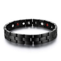 Pure Titanium Alloy Bracelet Wholesale Factory European and American 591 Elements Four-in-One Negative Ion Magnetic Germanium Stone Bracelet Men