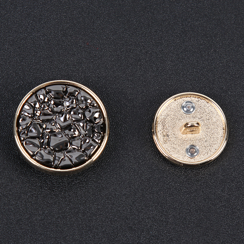 Alloy High-End Buttons Fashion All-Match Female Suit Cashmere Coat Clip White Black Imitation Stone Button