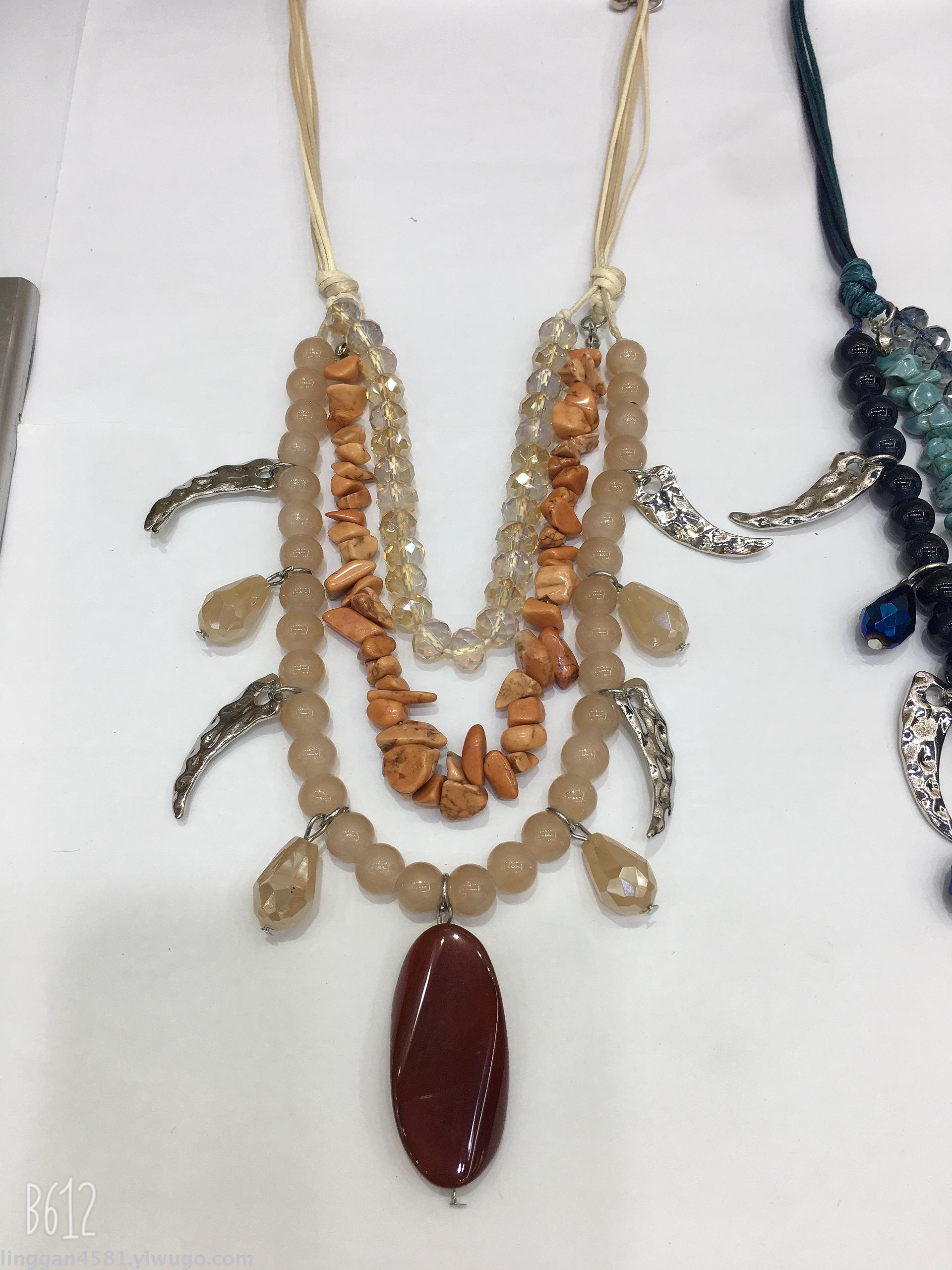 Stone Crystal Agate Alloy multi-sweater Chain Amazon Aliexpress cross-border e-Commerce Products