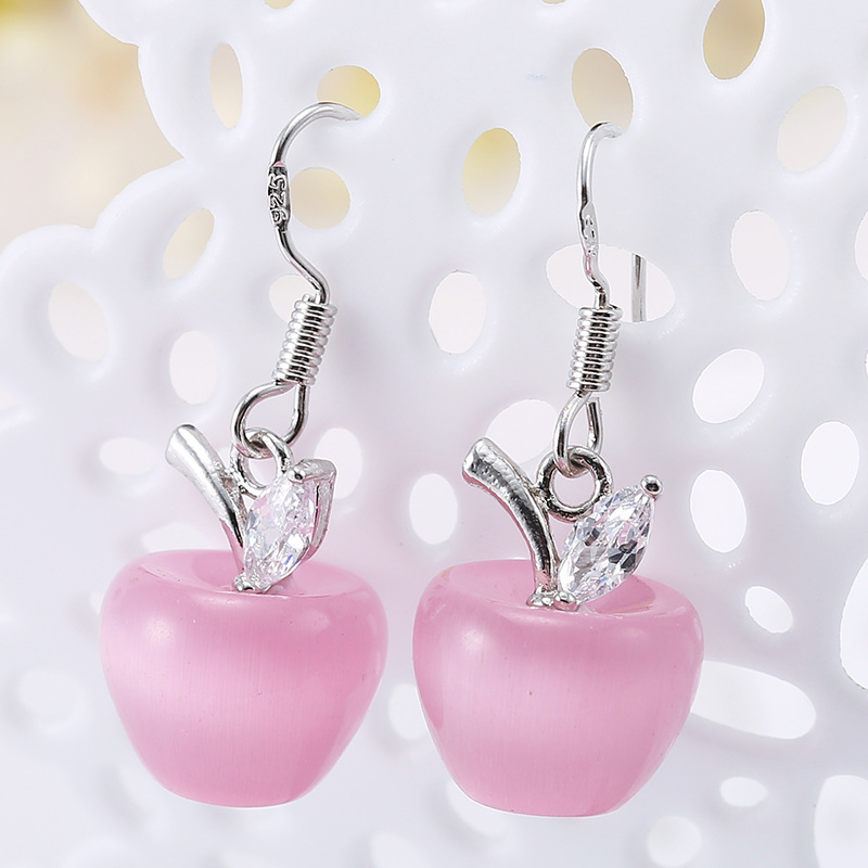 Factory Direct Sales Alloy Female Stud Earrings Korean New Accessories Opal Stone Ear Studs European and American Foreign Trade Exaggerated Earrings