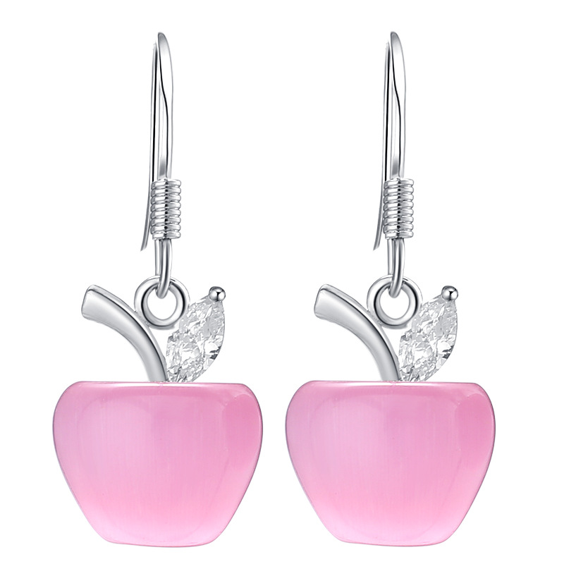 Factory Direct Sales Alloy Female Stud Earrings Korean New Accessories Opal Stone Ear Studs European and American Foreign Trade Exaggerated Earrings