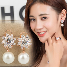 Factory Direct Sales Alloy Female Stud Earrings Korean New Accessories Opal Stone Ear Studs European and American Foreign Trade Exaggerated Earrings Factory Direct Sales Alloy Female Stud Earrings Korean New Accessories Opal Stone Ear Studs European and American Foreign Trade Exaggerated Earrings