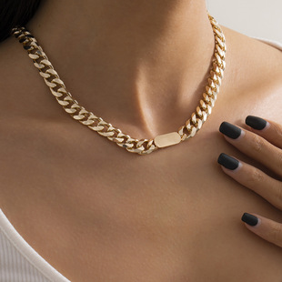 Foreign Trade Retro Moon Alloy Sweater Chain European and American Style Jewelry Natural Stone Crystal Necklace for Women Amazon Ornament
