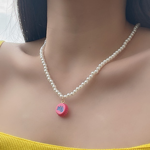 Foreign Trade Retro Moon Alloy Sweater Chain European and American Style Jewelry Natural Stone Crystal Necklace for Women Amazon Ornament