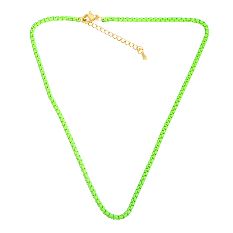 European and American Personalized Bohemian Candy Color Necklace Clavicle Chain Short Ins Color Choker Pure Necklace Female Nkw01