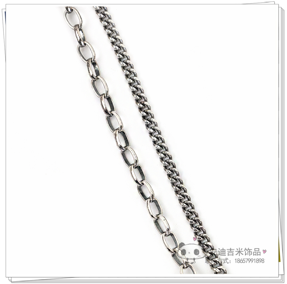 Thai Silver Vintage Skull Cross Pendant Bracelet for Men and Women Same Style Street Hip-Hop 925 Fine Silver Choker Trendy Unique Thai Silver Vintage Skull Cross Pendant Bracelet for Men and Women Same Style Street Hip-Hop 925 Fine Silver Choker Trendy Unique