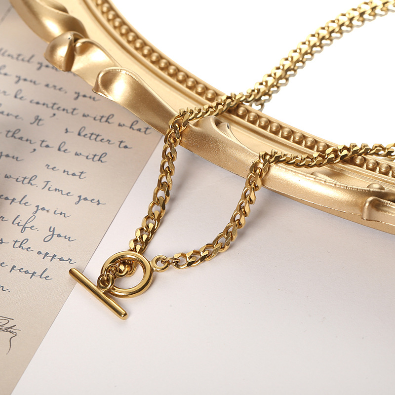New Fashion Simple Titanium Steel Necklaces OT Buckle without Pendants Necklace Choker Women's Jewelry Factory Wholesale New Fashion Simple Titanium Steel Necklaces OT Buckle without Pendants Necklace Choker Women's Jewelry Factory Wholesale