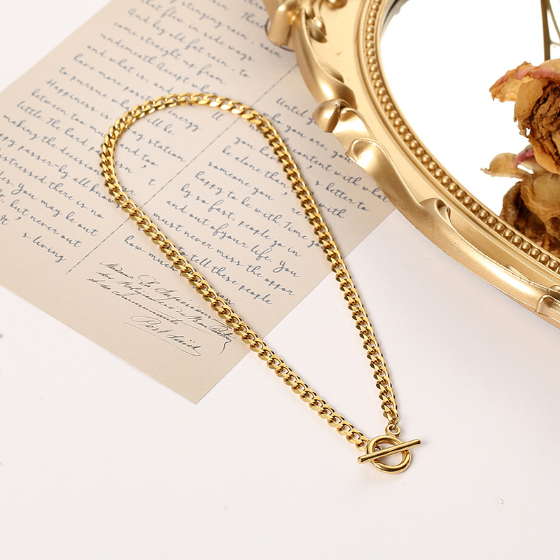 New Fashion Simple Titanium Steel Necklaces OT Buckle without Pendants Necklace Choker Women's Jewelry Factory Wholesale New Fashion Simple Titanium Steel Necklaces OT Buckle without Pendants Necklace Choker Women's Jewelry Factory Wholesale