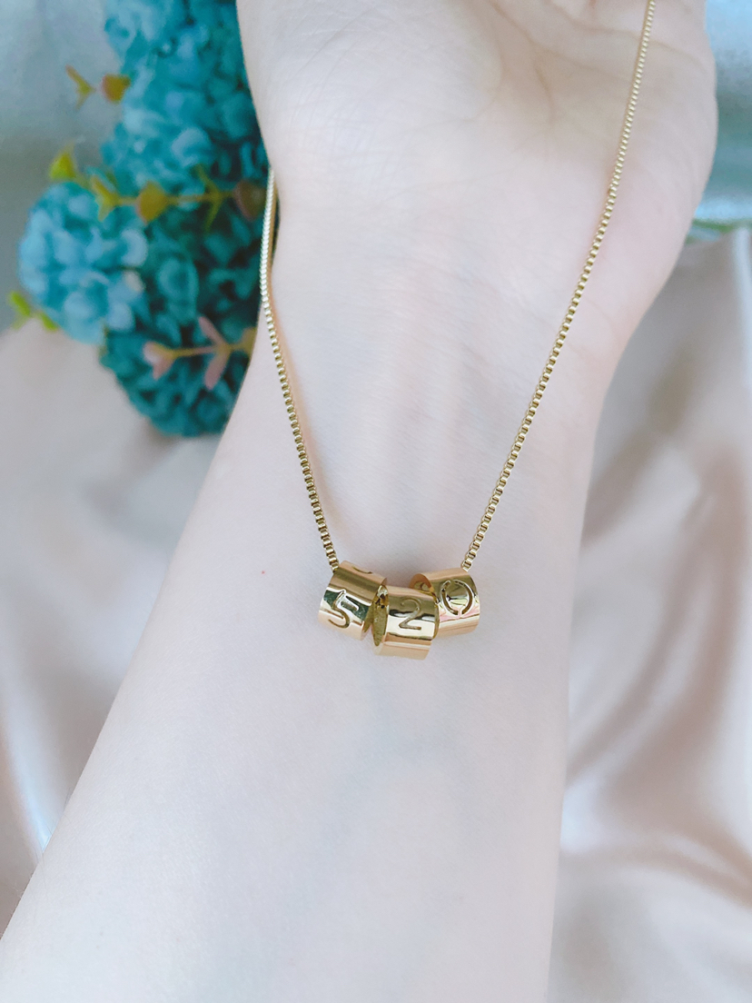 Titanium Steel Necklace 520 Confession Choker Retro Sense of Quality Pendant Ins Trendy Women