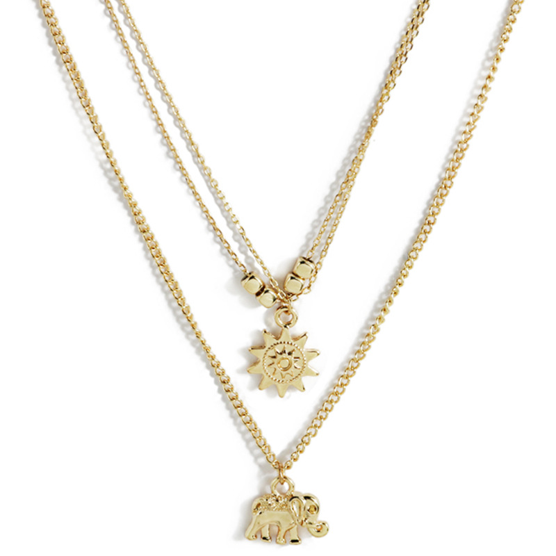 European and American Foreign Trade Retro Necklace for Women Ins Cold Style Simple Clavicle Chain Instafamous Design Sense Choker Wholesale