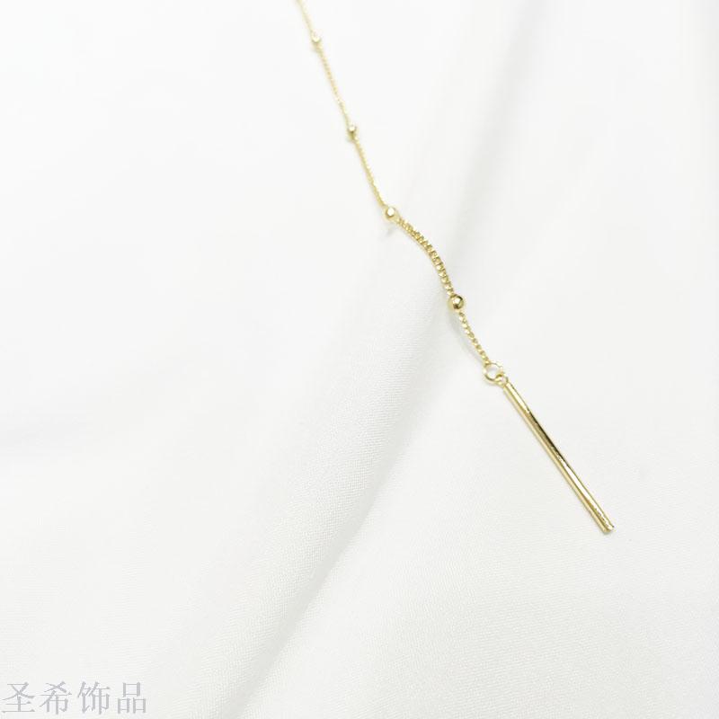 Double layer sweater chain simple clavicle chain \"women 's long style multi - layer neck chain jewelry choker 100 collocation act the role of Double layer necklace