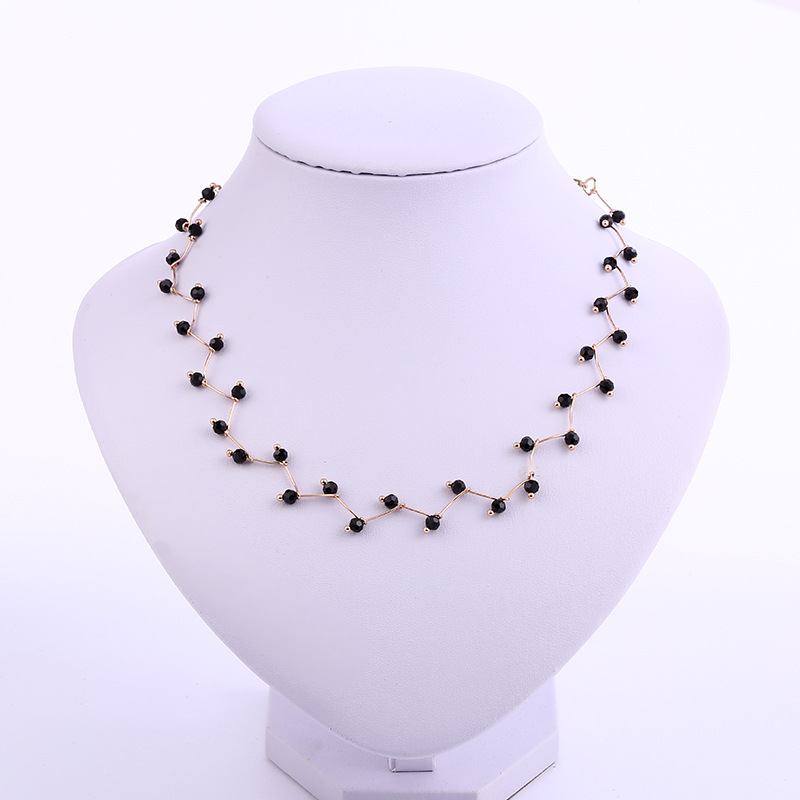 Foreign trade exaggerated wave pearl necklace Korean version simple clavicle choker necklaces jewelry alloy collar manufacturers wholesale